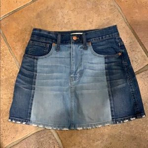 Madewell Patchwork Denim Skirt